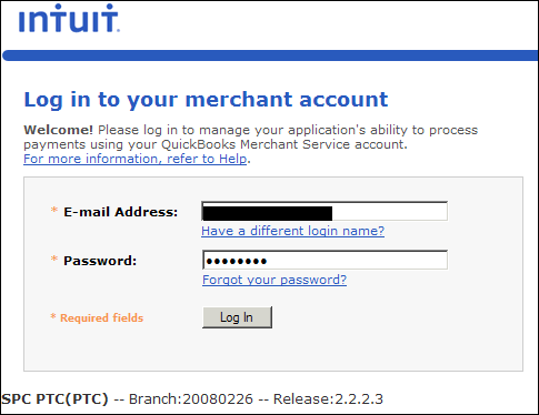 quickbooks log in merchant service delete all credit cards